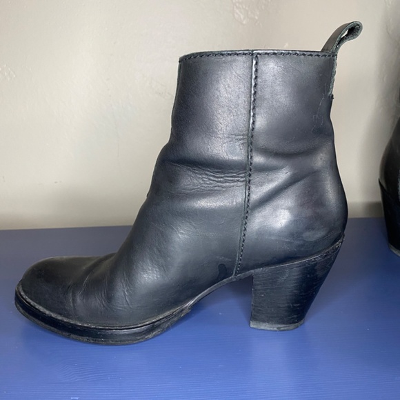 Acne Studios Pistol Boots Black Leather Ankle Booties EU 37 - Picture 6 of 14